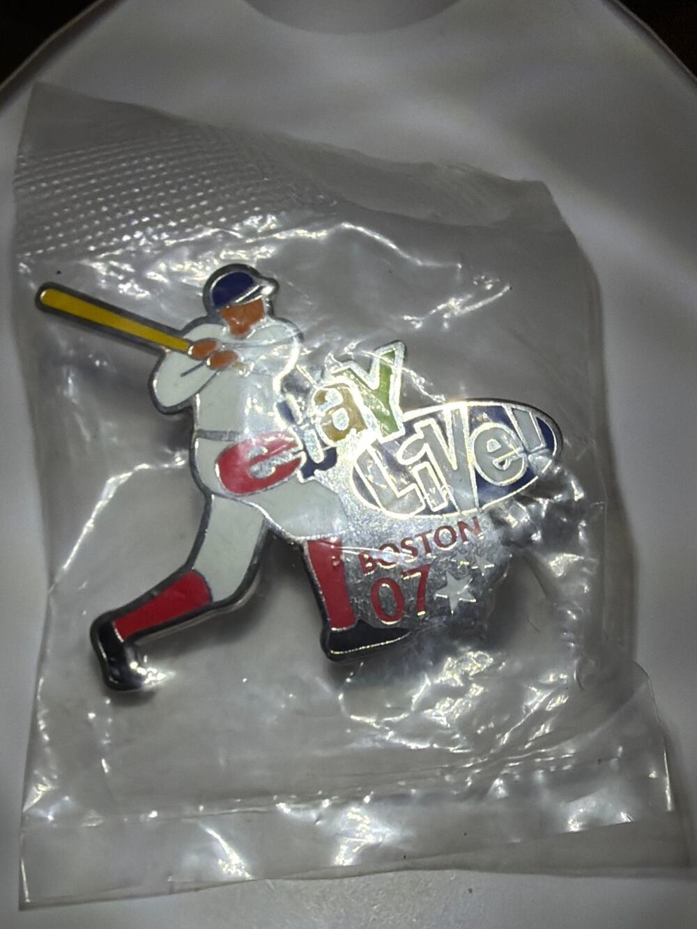 2007 eBay Live Boston Limited Edition Baseball Lapel Pin New Sealed